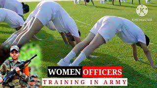 WOMEN OFFICER TRAINING IN ARMY FROM FIRST WEEK TO LAST WEEK OF TRAINING.