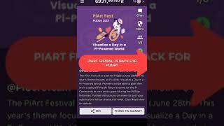 Picoreteam updates PIART FEST ON PI NETWORK APP SCREEN