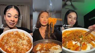 SPICY BULDAK NOODLES MUKBANG  | TIKTOK FOOD COMPILATION