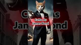 The Purrfect Spy: Cat as James Bond  #shorts  #viralshorts #cat #jamesbond #ai