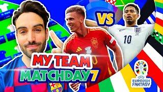 TEAM SELECTION | Spain vs England | Euro 2024 fantasy tips | Matchday 7