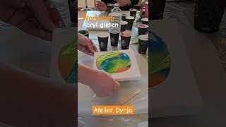 Workshop Acryl gieten - Atelier Dynja #workshop #acrylgieten #pouring