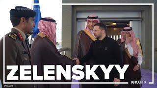 Ukrainian President Zelenskyy arrives in Saudi Arabia to meet prince ahead of summit with US