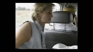 Princess Diana funny reaction to rude man burping in the car in Luanda, Angola (1997)