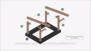 10x18 Car Garage Plans, 10x18 Carport plan, Diy car port plans