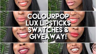 COLOURPOP LUX LIPSTICK SWATCHES  | on Dark Skin