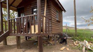 Wooden House Made From Pine Tree - Building Wooden House - Full Video