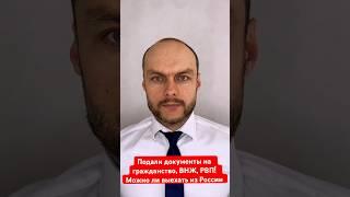 Подали документы на гражданство, ВНЖ, РВП России, можно ли выехать из России? Миграционный юрист