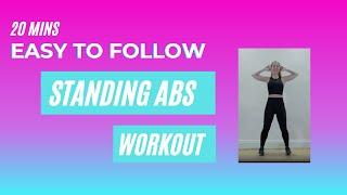 20 MINUTES STANDING ABS Workout (no equipment) to music - Hazel Ashleen Fitness