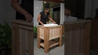 What a Woman…Part Three - Outdoor Cooler #diy #patiodiy #outdoorfurniture #backyardpatio