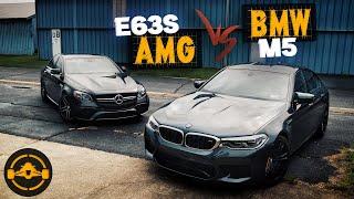 Mercedes E63S AMG vs. BMW M5 Sedan Comparison | Full Review + Drag Race