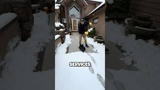 Lady Demanded Me To Shovel Her Driveway!! #shorts #snow #satisfying