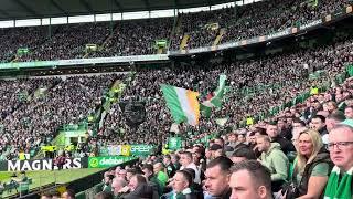 CELTIC 3-0 HEARTS - Celtic fans enjoying the Celtic park atmosphere with another 3 points