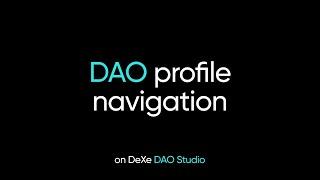 DAO profile in DeXe DAO Studio