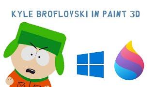 Creating Kyle Broflovski from South Park in Microsoft Paint 3D - Speed Design