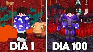 EU PASSEI 100 DIAS NO NETHER DO MINECRAFT 1.20 - O FILME (Irmandade)