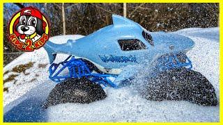 Monster Jam Toys - RC Monster Trucks ️Can MEGALODON STORM Really Drive in SNOW? Arena Challenge