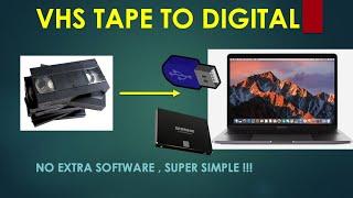 Convert VHS Tapes to Digital using Mac - NO EXTRA SOFTWARE SUPER SIMPLE