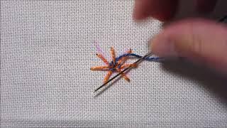 Spinnwebstich Stick-Stich Tutorial