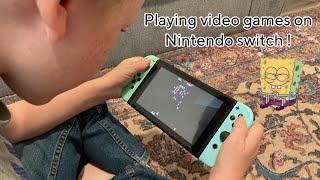 Playing games on Nintendo , galaxy game on switch