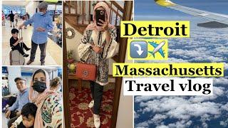 Detroit to Massachusetts Travel Vlog#146| Achanak kyun jana para? | Mishj lifestyle