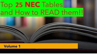 Top 25 Electrical Tables and How to Read Them!!