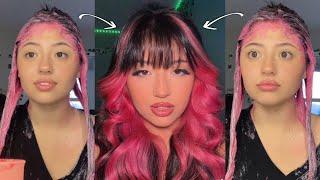 Hair Dye Tutorial / Pink E-girl Strips