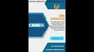 CMMI Certification/ Capability Maturity Model Integration #cmmicertificate #royalimpactcertification