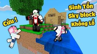 MỀU THỬ THÁCH 24 GIỜ SINH TỒN SKYBLOCK KHỔNG LỒ TRONG MINECRAFT*REDHOOD THỬ SỐNG TRÊN SKYBLOCK MCPE