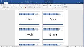 How to create name badges in Word