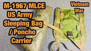 M-1967 MLCE Web Gear, Sleeping Bag / Poncho Liner / Poncho Carrier. Vietnam War