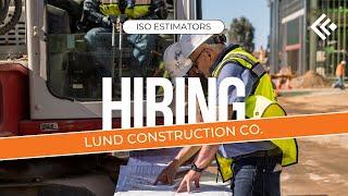 Ready to Build a Career? Join Lund Construction's Estimator Team!