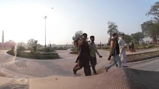 Beautiful Side view of Badshahi Mosque Lahore in 360 Video