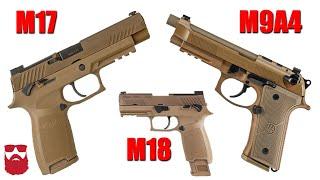 Beretta M9A4 vs Sig M17 and M18