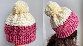 CROCHET HAT WITH A LOT OF RELIEF (all sizes) UNISEX