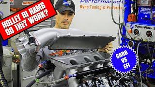 HOW MUCH POWER DO TUNNEL RAMS MAKE? HOLLEY HI RAM TEST-CARB VS EFI-WHO MAKES MORE HP? DIY, HOW TO