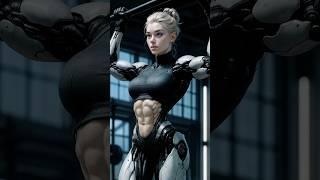 "Cyborg Girl’s Chest Glows Green During Pull-Up – Shocking Transformation!" #shorts #scifishorts