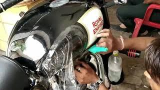 New Royal Enfield bullet classic black full  and back tank lamination protection in 300 rs