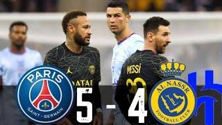 Summary of All-Nasr and Paris Germain match/Cristiano Ronaldo vs. Messi, Neymar, Mbappe