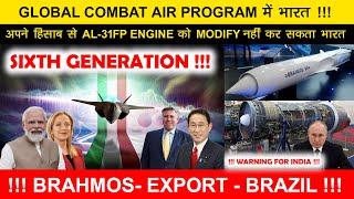 India’s Future in 6th-Gen Fighter Jets,Brazil Eyes BrahMos-NG,Russia Blocks  Local Content in AL-31