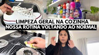 LIMPEZA GERAL NA COZINHA  /TUDO LIMPINHO /O GÁS PAROU DE FUNCIONAR -Vlog