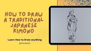 How to Draw a Traditional Japanese Kimono