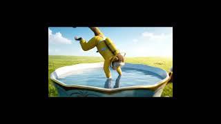Monkey Diver Plunges into Giant Teacup for Hidden Treasure!  #animalcompassion #animals #animal
