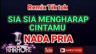 Dj Remix Tiktok -Sia Sia Mengharap Cintamu - Gustrian Geno (KARAOKE) Nada PRIA