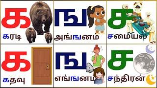 தமிழ் உயிர்மெய் எழுத்துக்கள் || க ங ச ஞ ட ண த ந ப ம ய ர ல வ ழ ள ற ன || Uyir Mei Ezhuthukkal