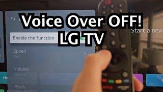 LG Smart TV - How to Turn OFF/ON Voice Guide!