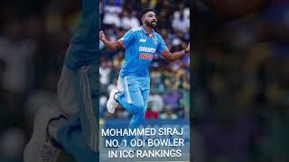 Mohammed Siraj is the No. 1 ODI bowler in the world,  the latest ICC rankings