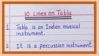10 Lines on Tabla in English | Few Lines about Tabla