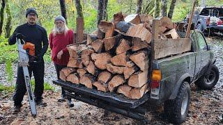 Last Firewood Haul Before Winter at Neighbor Al's