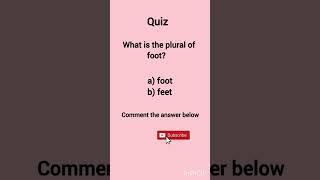 Quiz based on Plural of foot#learningfast #shortsfeed #viral #trending#english#quiz #ytshorts#shorts